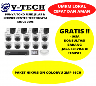 PAKET HIKVISION COLORVU 2MP 16CH